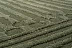 Revival Rugs Soloba 3'11"x6'1" Machine Washable Area Rug for Kitchen Bedroom - 100% Recycled Oeko-TEX Certified, Medium Pile, Green