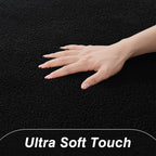 Large Area Rugs for Living Room Bedroom, 7 x 10 Ft Non-Slip Modern Area Rug, Soft Thickened Memory Foam Rug, Comfy Minimalist Indoor Carpet for Boys Girls Room Nursery Dorm Home Decor, Black