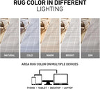 Rugshop Bohemian Stripe Lines Washable Non Slip Runner Rug 2' x 8' Ivory