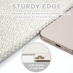 EARTHALL Woven Runner Rug 2x5 Ft Washable Runners for Hallways Cotton Rubber Backed Kitchen Runner Braided Indoor Floor Carpet Runners for Entryway, Hallway, Kitchen, Bedroom, Cream/Grayish