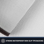 PURRUGS Dirt Trapping Door Mat 24" x 84", Non-Slip/Skid Machine Washable Entryway Rug, Shoes Scraper, Area Rug, Super Absorbent Welcome Mat for Muddy Wet Shoes and Paws, Grayish Brown & Coffee