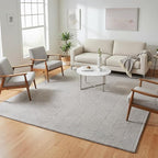 Modern Herringbone Chevron Collection Handcrafted Wool Area Rug - Durable, Zigzag Pattern, for High Traffic, Contemporary Design for Living Room, Bedroom, Dining Room Decor (Smoke Grey, 7' x 9')