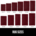 GORILLA GRIP Bath Rug Mat 48x17, Soft Absorbent Chenille, Quick Dry Microfiber Mats, Rubber Backing Washable Shower Floor Rugs, Bathmat Runner, US Designed Bathroom Home Decor Accessories Burgundy