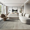 Joydeco 5x7 Area Rugs for Living Room, Washable Modern Abstract Non Slip Soft Rug, Low Pile Carpet for Bedroom, Dining Room, Home Office, Pet & Child Friendly, Beige & White & Dark Gray