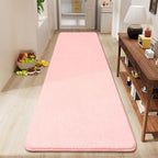 Amearea Modern Soft Hallway Runner Rug, 2x8 Feet Area Rug Runners for Hallways, Washable Runner Rugs, Non Slip Memory Foam Rug Pink Runner Rugs Carpet for Entrance Kitchen Kids Room Decor