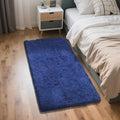 Blue Fluffy Rug Shaggy Area Rug, 3x5 Area Rugs for Girls Bedroom, Soft Cute Baby Play Mat, Indoor Floor Carpet for Teen, Nursery, Preppy Dorm, Plush Aesthetic Bedside Rug