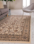 Unique Loom Sialk Hill Collection Area Rug - Washington (2' 2" x 3' 1" Rectangle Ivory/Black)