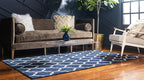 Rugs.com Lattice Collection Rug – 9' x 12' Dark Blue Medium Rug Perfect for Living Rooms, Large Dining Rooms, Open Floorplans