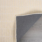 Hand-Tufted 100% Wool Area Rug – Unique Modern Geometric Grid Pattern, Soft Plush Textured Carpet for Living Room, Bedroom, Dining Room & Entryway (Beige, 5' x 8')