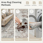Abstract Rug 8x10 Large Living Room Rugs Neutral Modern Washable Area Rugs for Bedroom Dining Room Non-Slip Stain Resistant Foldable Thin Rug Grey Pink