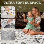 5x7 Area Rugs Living Room Rug: Vintage Washable Rug Floral Soft Carpet Indoor Floor Non-Slip Boho Stain Resistant Large Carpets for Bedroom Kids Nursery Dining Room Farmhouse Home Office Beige
