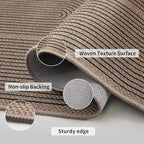 Tangsoo Modern Easy Jute Rug 5x7 Large Washable Area Rugs for Dining Room Table,Non-Slip Thin Indoor Outdoor Rug,Farmhouse Natural Throw Mat for Living Room Office Backyard Patio