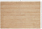 REDEARTH · Rectangular Area Rug - 4'x6' Braided Natural Jute with Non-Skid Backing - Handwoven Boho Rug for Bedroom, Kitchen, Living Room - Farmhouse Aesthetic Home Decor - Durable Handmade Rug