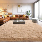 Area Rugs for Living Room, Soft Shaggy Carpets for Living Room, Fuzzy Rugs for Kids' Room, Perfect Decor for Modern Home Camel 6x9 Feet