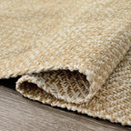 Collive Boho Rugs for Living Room 6x9 Tan, Washable Large Area Rug Braided Woven Cotton Bedrom Rug, Modern Floor Carpet Door Rugs for Nursery Room Office, Outdoor Rug for Patio Balcony Courtyard Decor
