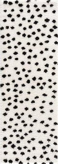 Hauteloom Cansu Hallway, Kitchen Runner Rug - Contemporary - Plush Pile - Black - 2'7" x 10'