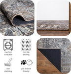 Keen Home Design 8x10 Rug - Machine Washable Area Rug with Non-Slip Backing, Ideal for Living Room, Dining Room, Bedroom - Vintage, Easy Clean, Durable, Low Pile Rug - (8' x 10')