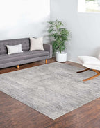 Unique Loom Finsbury Collection Area Rug - Sarah (7' 10" Square, Gray/ Ivory)