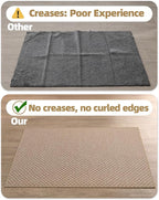 Color&Geometry Thin Front Door Mat Indoor Entrance Non Slip Rubber Backed, 17.5"x30" Indoor Door Mats for Entryway, Dirt Trapper Doormat Washable Front Door Rugs, Khaki (Rolled-up NO Creases)