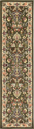 Unique Loom Sialk Hill Collection Area Rug - Washington (2' 2" x 8' 2" Runner Green/Hunter Green)