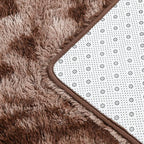 Shag Area Rug, 4 X 6 Tie-Dyed Plush Fuzzy Rugs for Living Room, Ultra Soft Fluffy Furry Rug for Bedroom, Indoor Carpet Nursery Rugs for Kids Room Home Decor, Coffee
