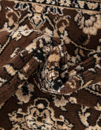Unique Loom Sialk Hill Collection Area Rug - Washington (9' 10" x 13' 1" Rectangle Brown/Black)
