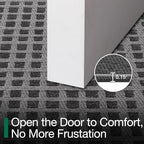 LUMI Inside Door Mat for Entry 30''x48'', Absorbent, Dirt Trapper, Low Profile Thin, Non Slip Mats with Rubber Backing, Ideal for Indoor, High Traffic, Garage, Entrance, Checkered Black