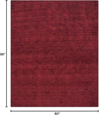 Rugsotic Carpets Hand Knotted Gabbeh Wool 5'x8' Area Rug Solid Dark Red L00111