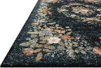 Loloi Rifle Paper Co. Laurel Collection LAU-01 Dark Navy 2'-8" x 4' Accent Rug