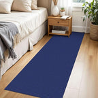 Braided Runner Rug 2x6 Ft Washable Runners for Hallways Kitchen Runner Rug Rubber Backed Cotton Entryway Runner Indoor, Woven Floor Carpet for Hall Kitchen Bedroom, Royal Blue/Navy
