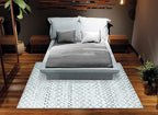 Bloom Rugs Washable Non-Slip 8' x 10' Rug - Ivory/Gray Traditional Moroccan Area Rug for Living Room, Bedroom, Dining Room, and Kitchen - Exact Size: 8' x 10'