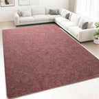 HQAYW 7x10 Large Area Rugs for Living Room Bedroom, Modern Thickened Memory Foam Soft Rug, Low Pile Minimalist Washable Non Slip Carpets for Kids Girls Boys Nursery Dorm Home Decor, Dark Red