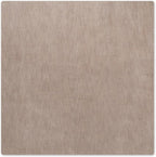 Hand Knotted Loom Wool ECO-Friendly Area Rugs - 6'x6', Square, Beige Color, Solid Plain Design, High Pile Thick Handmade Anti Skid Area Rugs for Living Room, Bed Room (L00111)