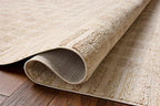 Loloi Chris Loves Julia Calvin Collection CLV-03 Bone/Natural 7'-10" x 10' Area Rug Checkered Neutral Soft Living Room Bedroom Carpet