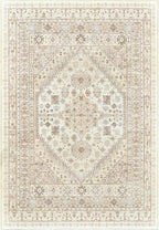 zesthome 12x15 Area Rugs, Large Washable Rug, Ultra-Thin Stain Resistant Rugs for Living Room, Bedroom, Non-Slip Backing Home Decor Area Rug (Cream/Beige,12'x15')