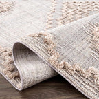 Hauteloom Ampusungan Hallway, Kitchen Runner Rug - Geometric - Charcoal, Cream, Beige - 2'7" x 10'