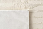 Revival Rugs Shell 3'11"x6'1" Machine Washable Area Rug for Kitchen Bedroom - 100% Recycled Oeko-TEX Certified, Medium Pile, Beige, Cream