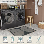 Lahome Rainbow Easy Jute Rug, 32"x48" Door Mat Black Indoor Outdoor Neutral Entryway Rug, Farmhouse Non Slip Non Shedding Lightweight Kitchen Mats for Floor Entrance