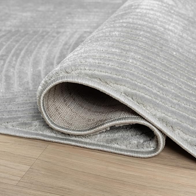 Abani Grey Area Rug for Living Room, Bedroom - Zen Reiki Pattern- 2 x 3 -Durable & Easy to Clean