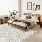 WITSHOCK Living Room Area Rugs 5x8: Soft Non-Slip Backing Washable Rugs Vintage Large Carpet for Bedroom Office Dining Room Kitchen Stain Resistant Home Decor Rug