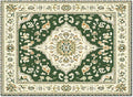 Green Bohemian Rectangular Area Rugs for Living Room Bedroom 5 x 6.9 ft Vintage Farmhouse Floral Pattern Non-Shedding Soft Low Pile Rug Non Slip Washable Rug for Nursery Entryway Playroom
