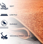 JONATHAN Y Haze Solid Low-Pile Orange 9x9 Square Indoor Area Rug, Coastal,Bohemian,Minimalist,Classic, Easy-Cleaning for Living Room,Bedroom,Kitchen,Pet Friendly,Non-Shedding (SEU100M-9SQ)