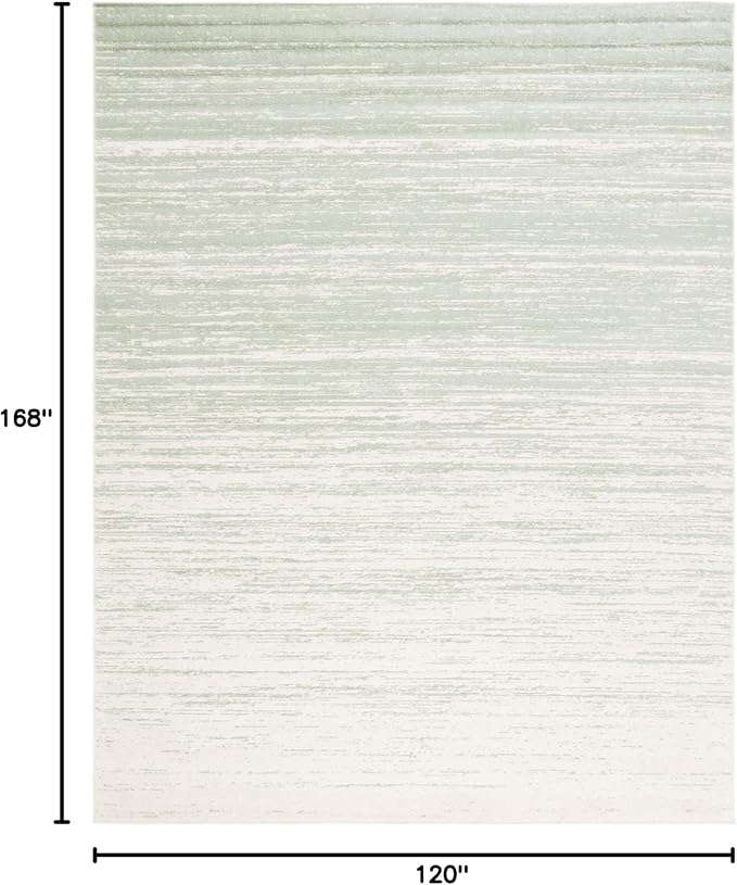 SAFAVIEH Area Rug 10x14 - Adirondack Collection - Large - Sage & Ivory, Modern Ombre Design, Non Shedding & Easy to Clean, Ideal for Living Room, Bedroom, Office, Dining Space (ADR113X)