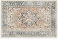 RUGGABLE Washable Vintage Area Rug – Kamran Coral 3x5, Stain-Resistant, Non-Slip – Small Machine Washable Rugs for Living Room, Bedroom, Hallway, Entryway & Office–with Standard Pad