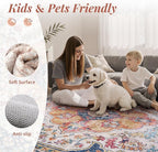 tchdio 2x3 Entryway Rug, Non Slip Front Door Mat Small Washable Rugs, Soft Low Pile Small Area Rug Vintage Doormat, Stain Resistant Rug for Entrance, Kitchen (Multi, 2'x3')