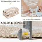 Beige 8x10 Area Rug Moroccan Shag Living Room Washable Carpet Soft Non Shedding Neutral Boho Plush Pile Modern Large Throw Rug for Office Bedroom Dining Room Playroom