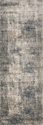 Loloi Teagan Collection TEA-05 Denim/Slate 6'-7" x 9'-2" Area Rug, Large, Soft Neutral Rug, High-Traffic for Living Room, Bedroom, Home Office, Dining Area