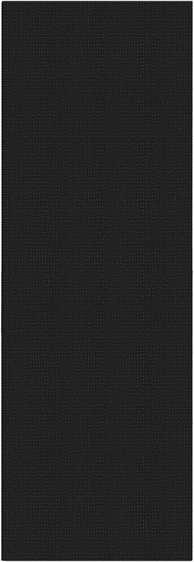 IOHOUZE Washable Runner Rug 2x10 Non Slip Rubber Backed Long Hallway Runner Entryway Runner Indoor, Kitchen Rugs Woven Cotton Floor Carpet for Hall Entrance, Black/Grey