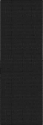 IOHOUZE Washable Runner Rug 3x12 Non Slip Rubber Backed Extra Long Hallway Runner Entryway Runner Indoor, Kitchen Rugs Woven Cotton Floor Carpet for Hall Entrance Stair, Black/Grey