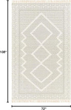 Mark&Day Wool Rugs, 6x9 Nishnabotny Cottage Light Gray Area Rug, Grey Beige Carpet for Living Room, Bedroom or Kitchen (6' x 9')
